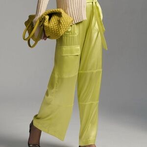 Hutch yellow drawstring wide leg pants.
